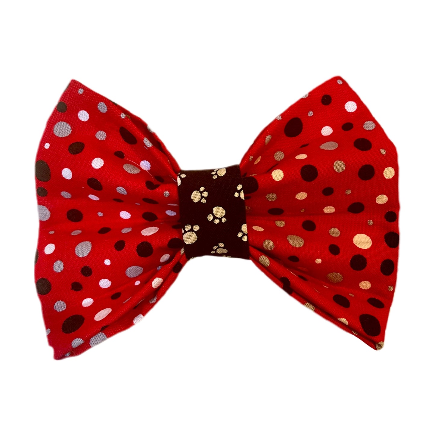 Polka Paws Pine Bow Tie (Size Large)
